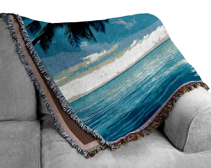 Sailing Over The Indian Ocean Woven Blanket