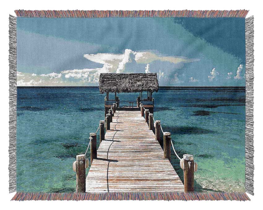 New Providence Island Bahamas Woven Blanket