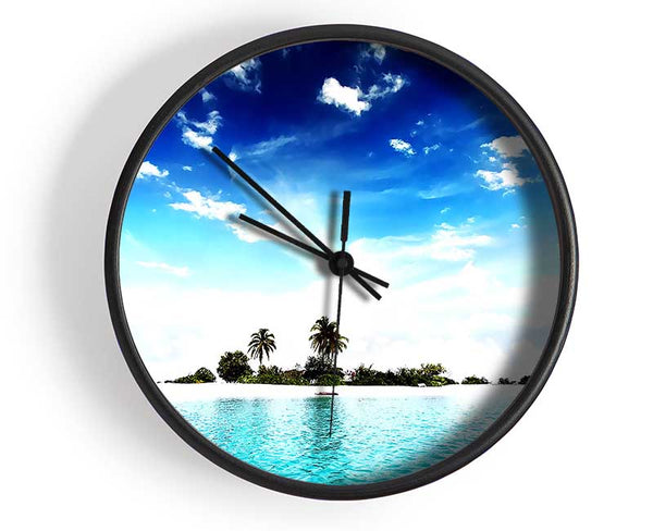 Cool Island Clock - Wallart-Direct UK