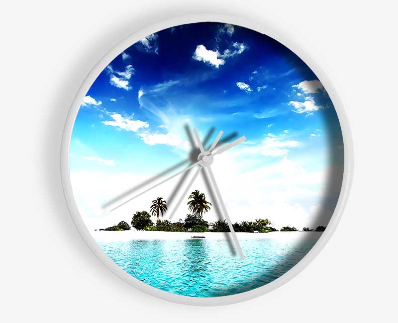 Cool Island Clock - Wallart-Direct UK