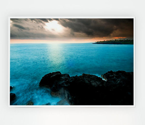 Island Of Hawaii Print Poster Wall Art