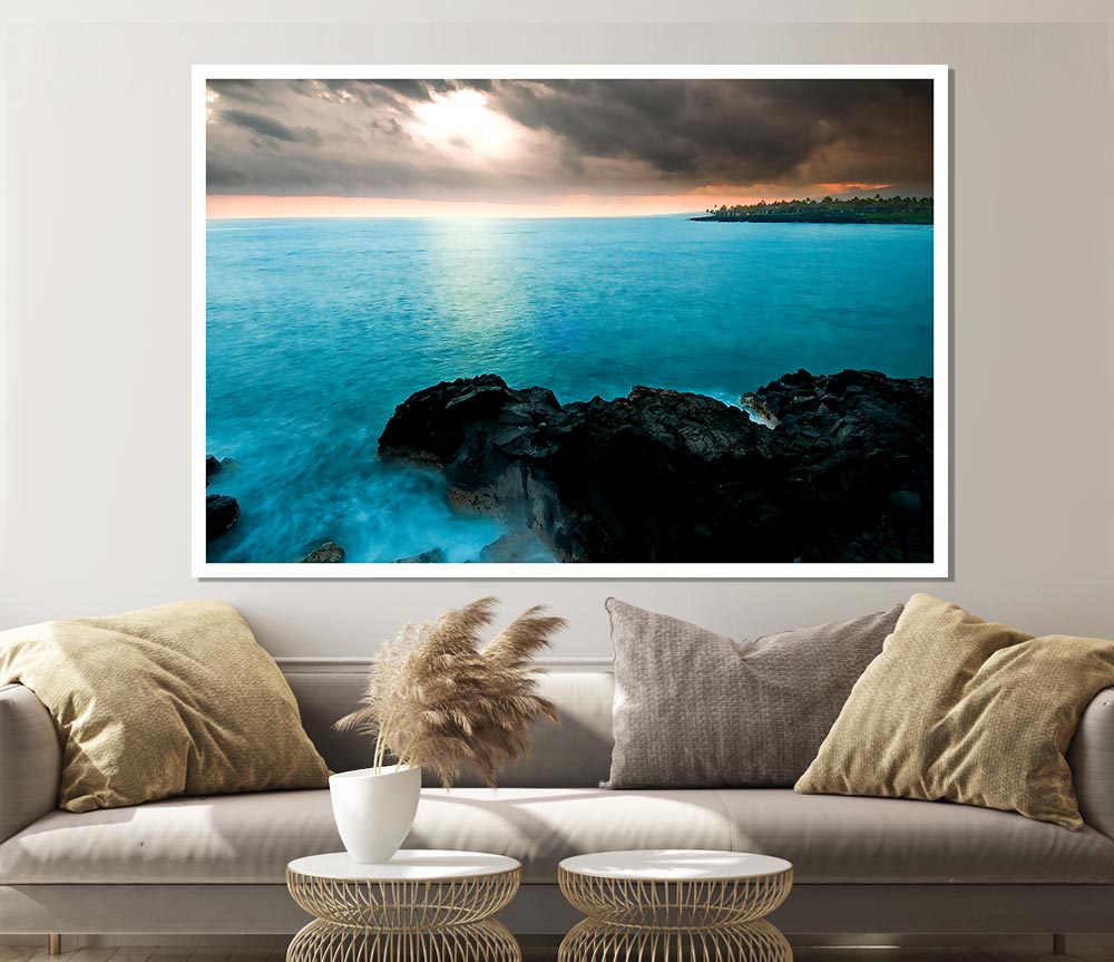 Island Of Hawaii Print Poster Wall Art