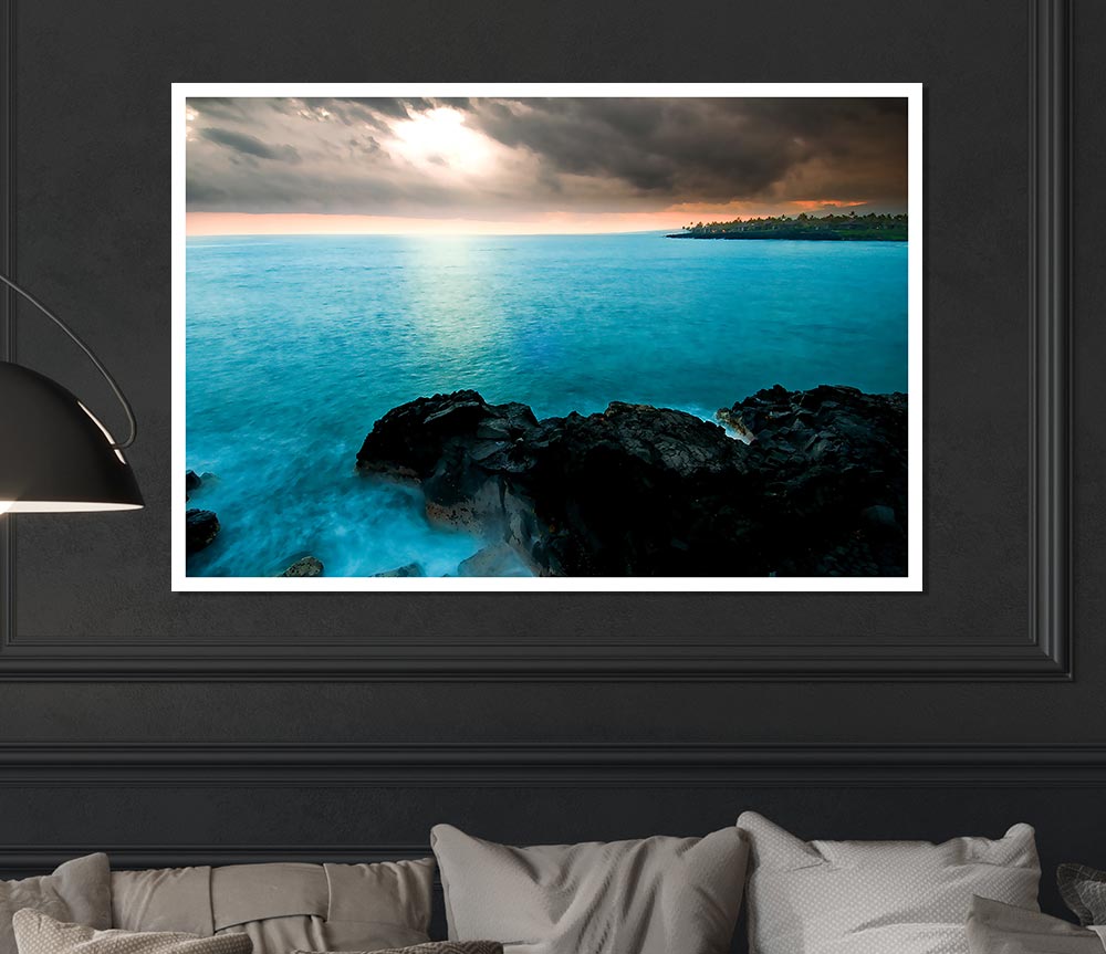 Island Of Hawaii Print Poster Wall Art