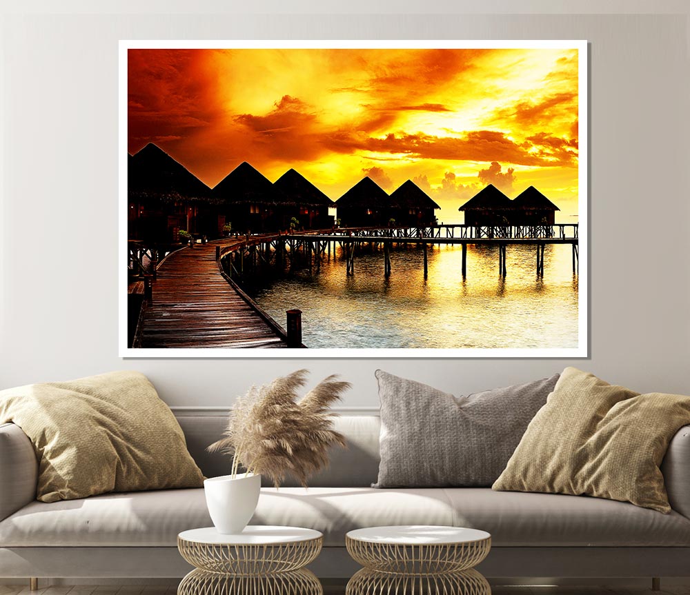 The Boardwalk Lovers Retreat Print Poster Wall Art