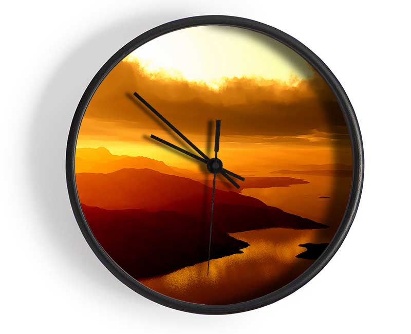 Calm Ocean Islands Clock - Wallart-Direct UK