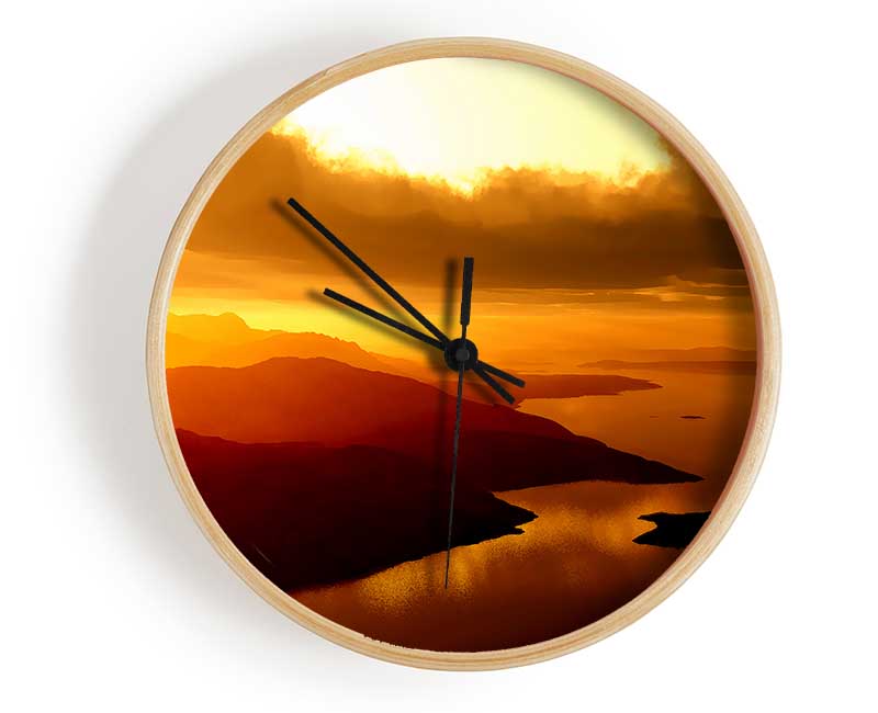 Calm Ocean Islands Clock - Wallart-Direct UK