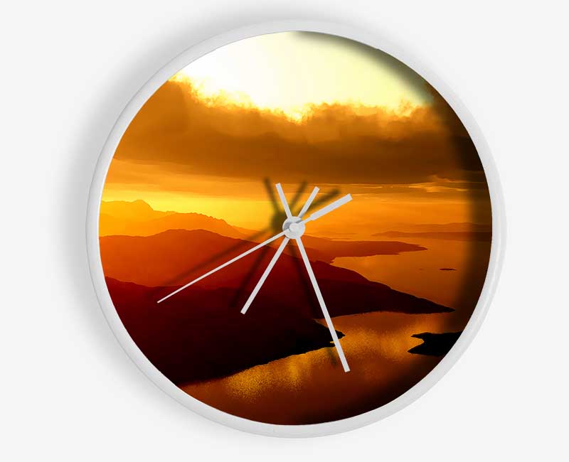 Calm Ocean Islands Clock - Wallart-Direct UK