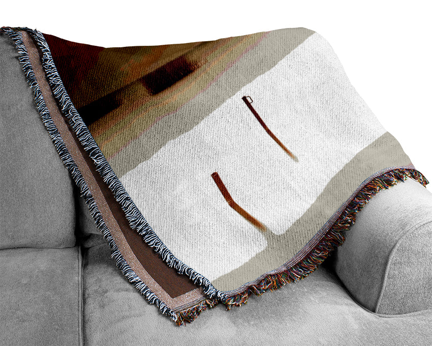 Mystical Boardwalk Brown Woven Blanket