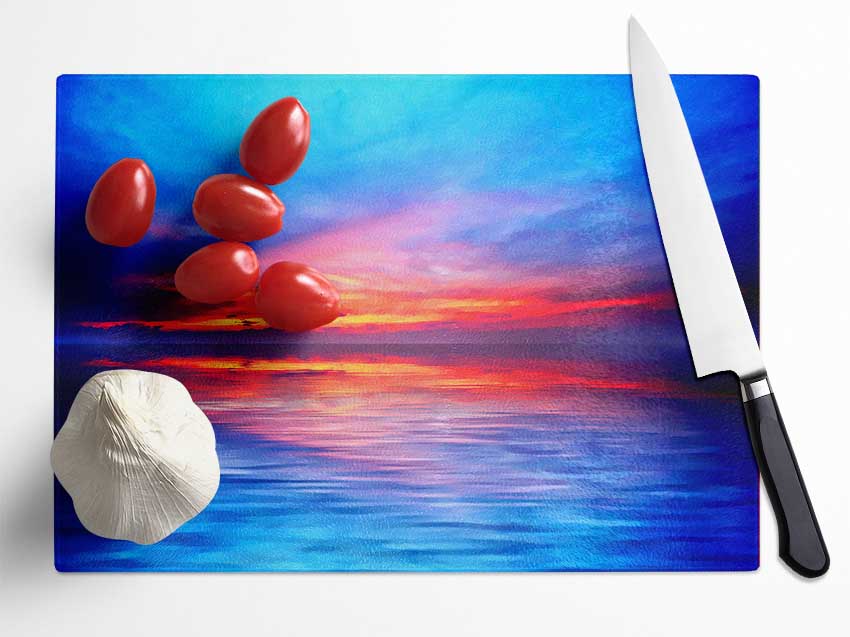 The Oceans Mirror Sky Glass Chopping Board