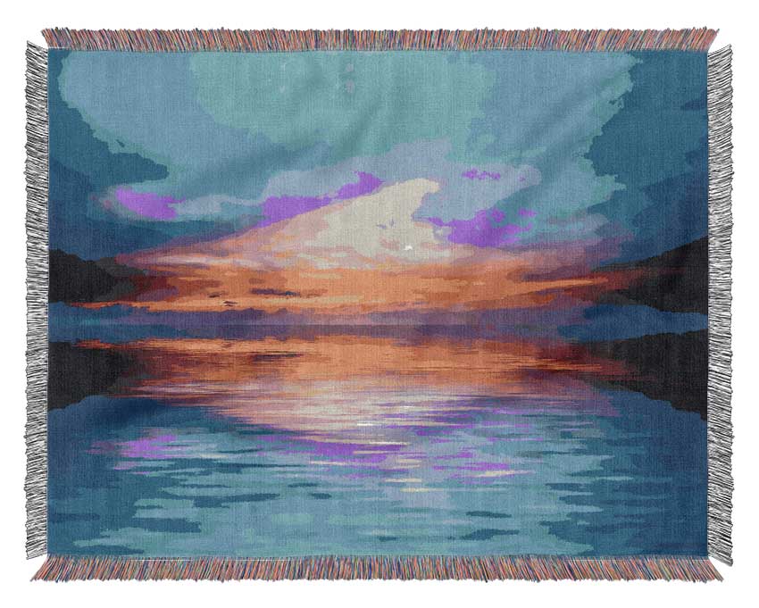 The Oceans Mirror Sky Woven Blanket