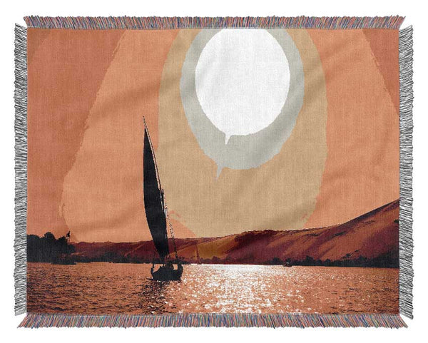 Sailing Towards The Sun Woven Blanket