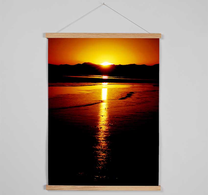 Glistering Golden Ocean Hanging Poster - Wallart-Direct UK