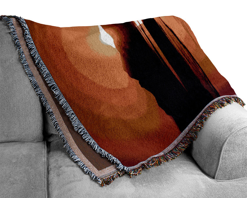 Glistering Golden Ocean Woven Blanket