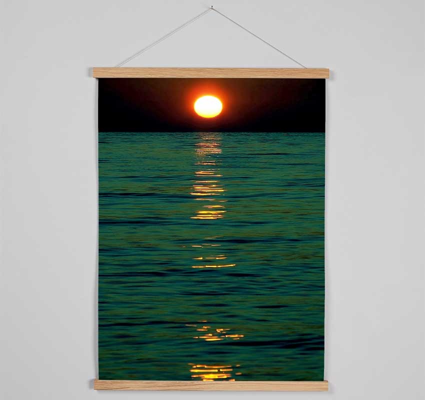 Stunning Green Ocean Nights Hanging Poster - Wallart-Direct UK