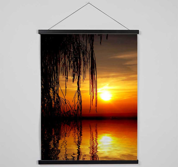 Sun Split Lake Hanging Poster - Wallart-Direct UK