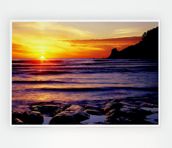 The Last Glimmer Of Sun Print Poster Wall Art