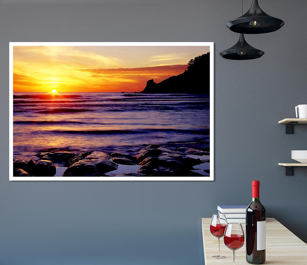 The Last Glimmer Of Sun Print Poster Wall Art