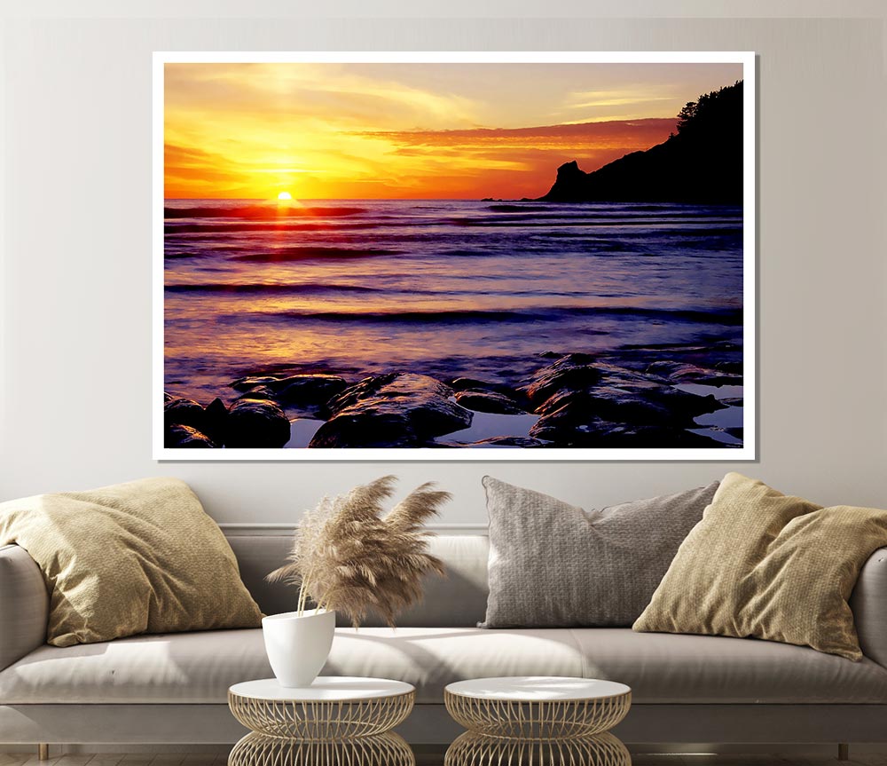 The Last Glimmer Of Sun Print Poster Wall Art