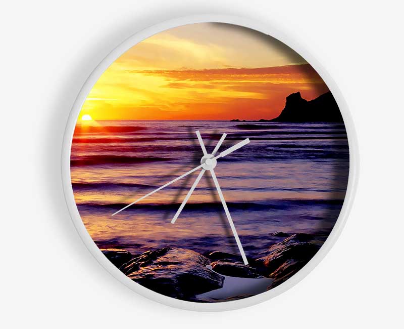 The Last Glimmer Of Sun Clock - Wallart-Direct UK