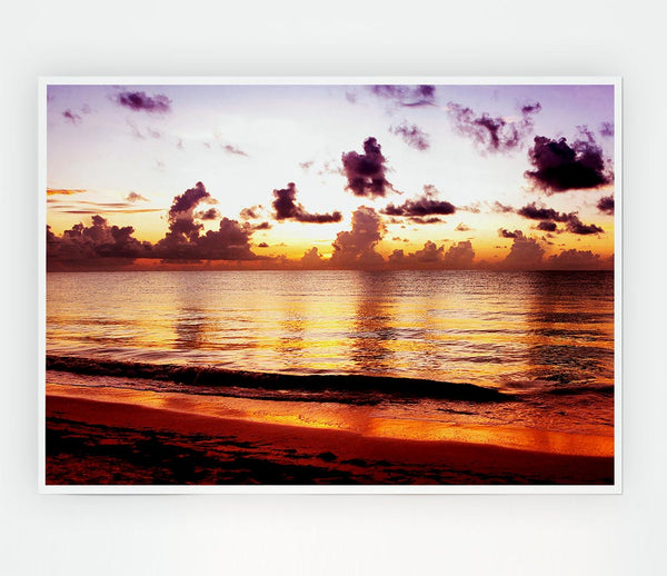 The Oceans Dusk Shorelines Print Poster Wall Art