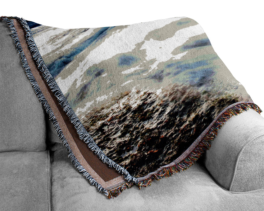 The Path Of The Ocean Swell Woven Blanket