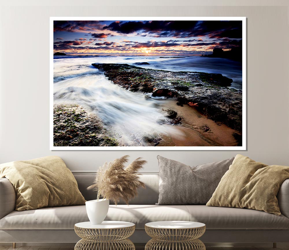 The Path Of The Ocean Swell Print Poster Wall Art