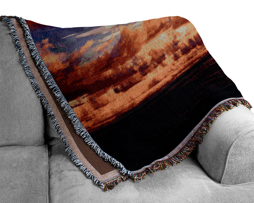 Sunset Ocean Skies Woven Blanket