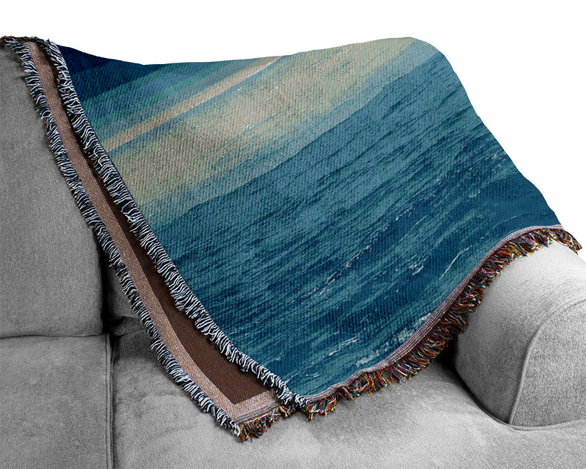 Boardwalk Ocean Blues Woven Blanket