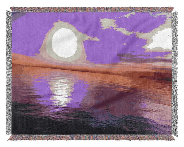 Stunning Lilac Pink Ocean Reflections Woven Blanket