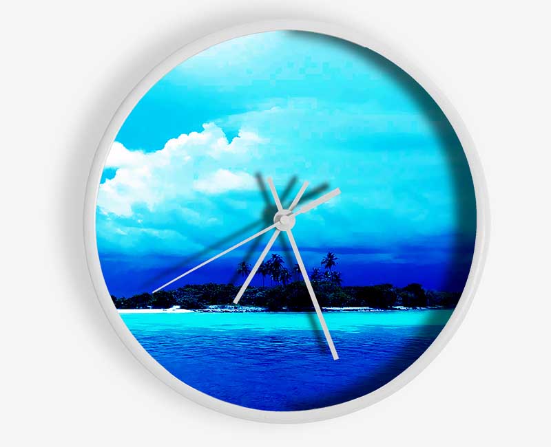 Just Turquoise Clock - Wallart-Direct UK