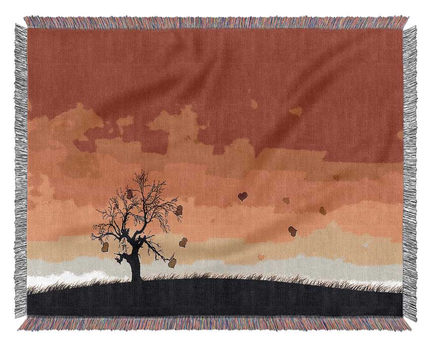 Sun Blaze Tree Woven Blanket