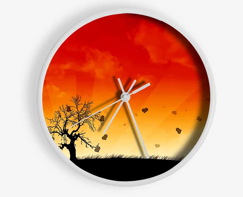 Sun Blaze Tree Clock - Wallart-Direct UK