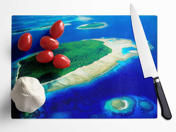 Paradise Islands Glass Chopping Board