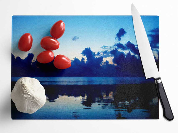 Blue Ocean Skies At Daybreak Glass Chopping Board