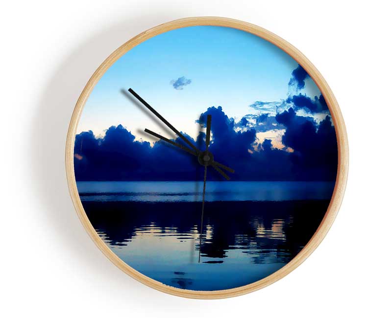 Blue Ocean Skies At Daybreak Clock - Wallart-Direct UK