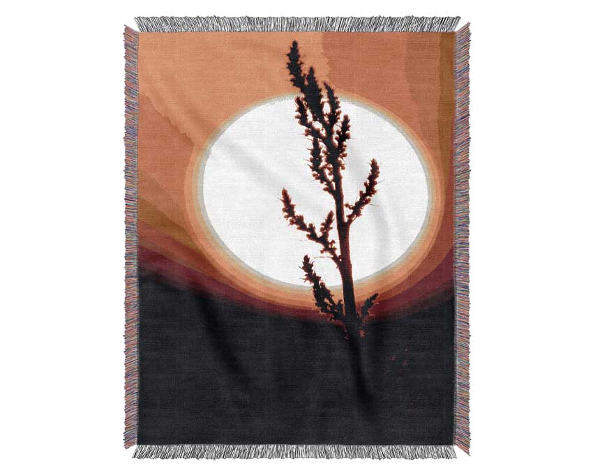 Stunning Sun Glow Orange Woven Blanket