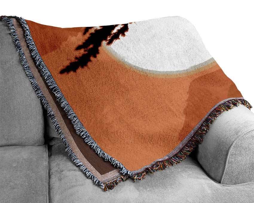 Stunning Sun Glow Orange Woven Blanket