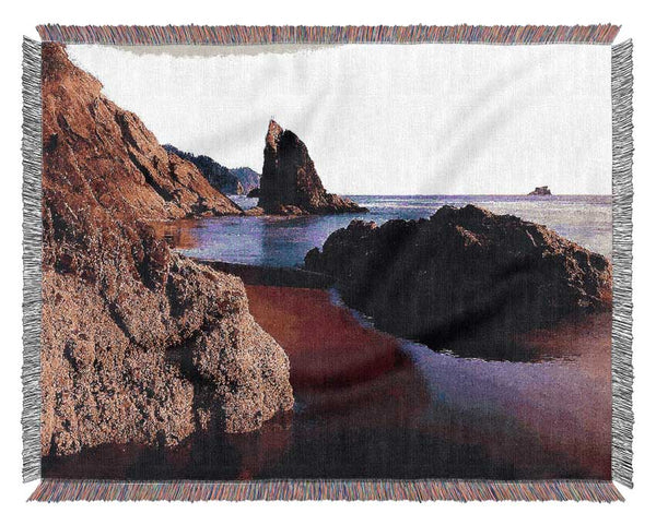 Ocean Rocks Woven Blanket