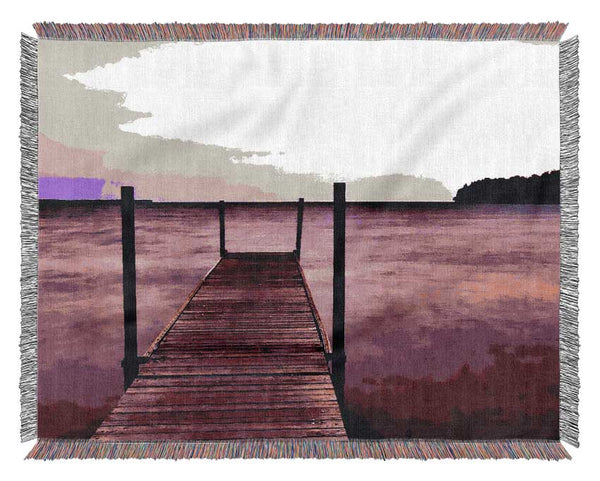 Pink Pier Paradise Woven Blanket