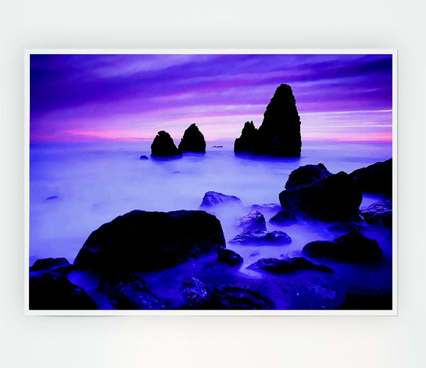 Lilac Ocean Mist Print Poster Wall Art