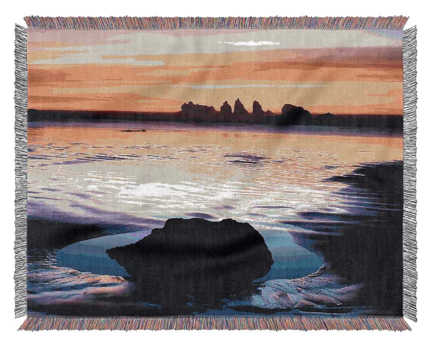 Rock Pool Skys Woven Blanket