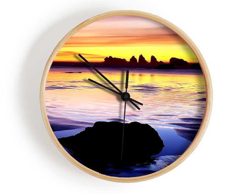 Rock Pool Skys Clock - Wallart-Direct UK