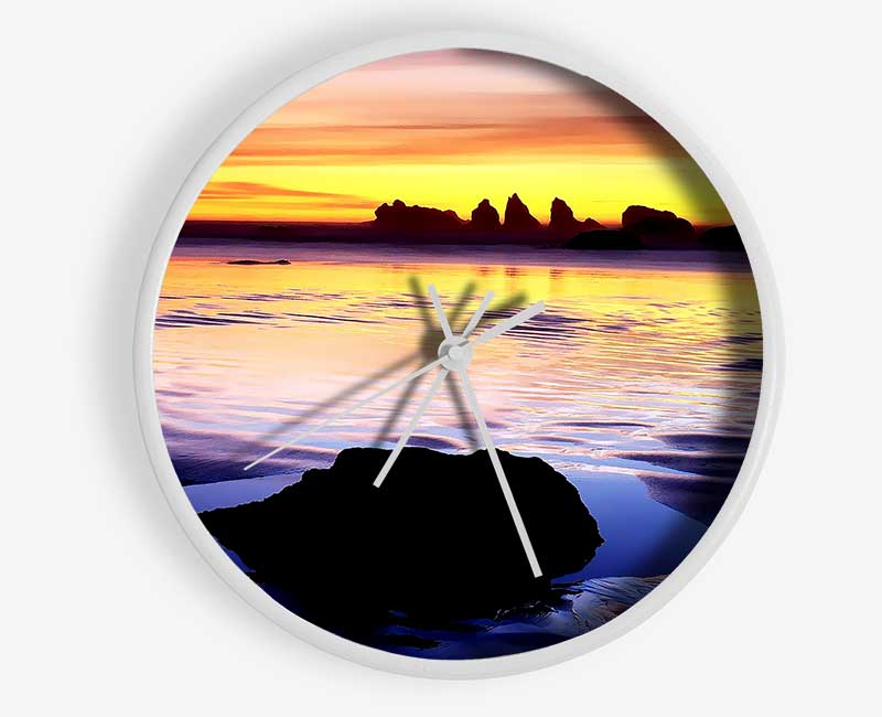 Rock Pool Skys Clock - Wallart-Direct UK