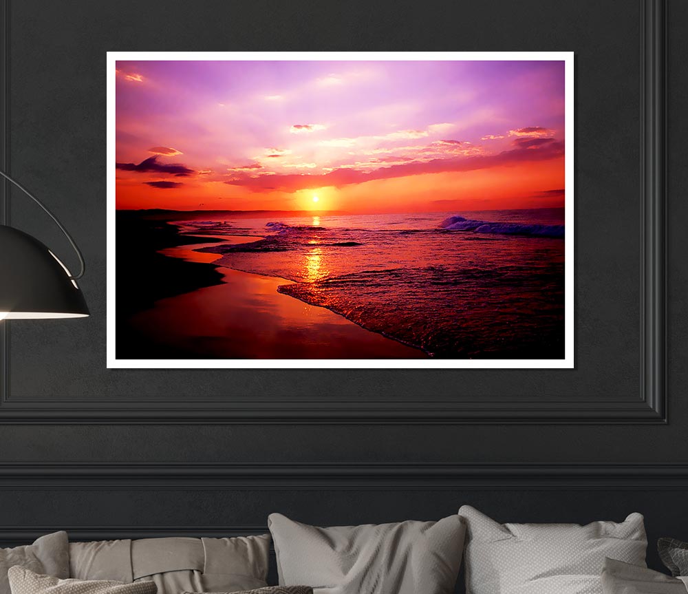 Australian Sunset Print Poster Wall Art