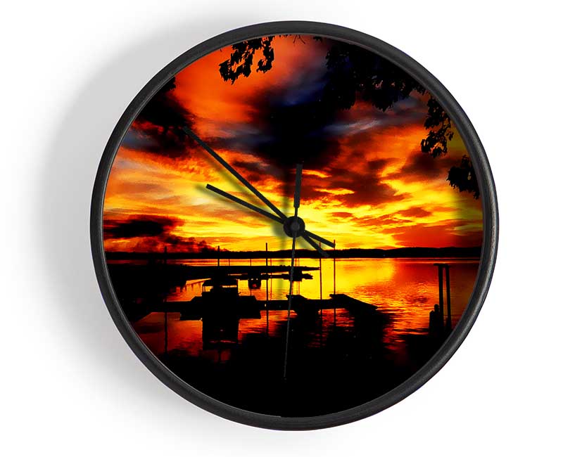 Piers Fire Glow Clock - Wallart-Direct UK