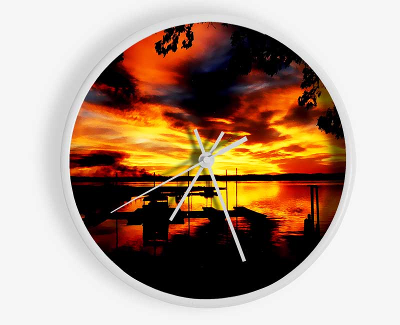 Piers Fire Glow Clock - Wallart-Direct UK