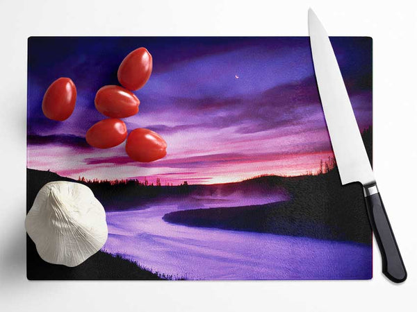 Mystical River Glass Chopping Board