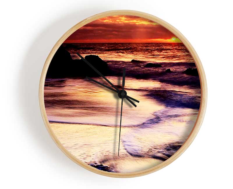 Ocean Mist Sunrise Clock - Wallart-Direct UK