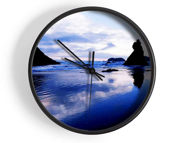 Blue Calm Clock - Wallart-Direct UK