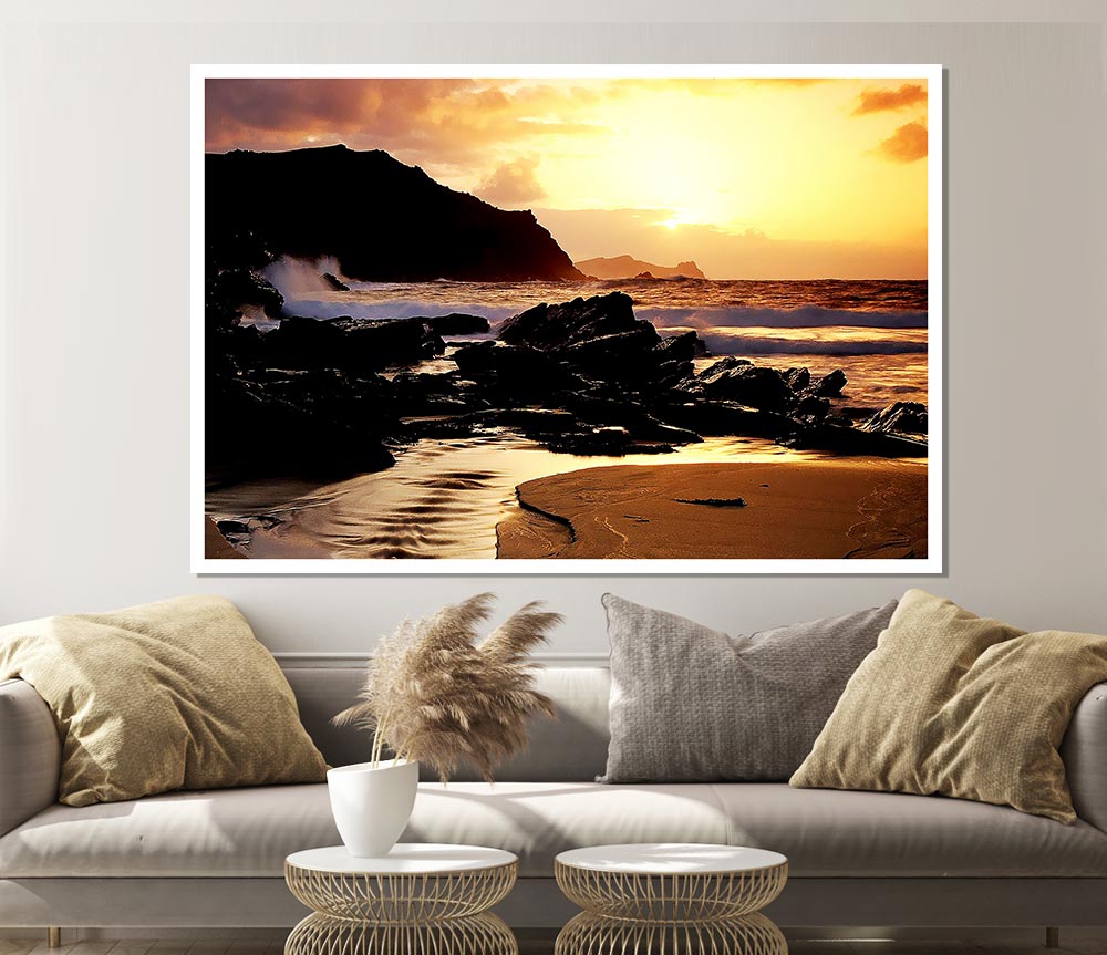 Love On The Rocks Print Poster Wall Art